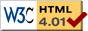 W3C Valid HTML4.01 Logo